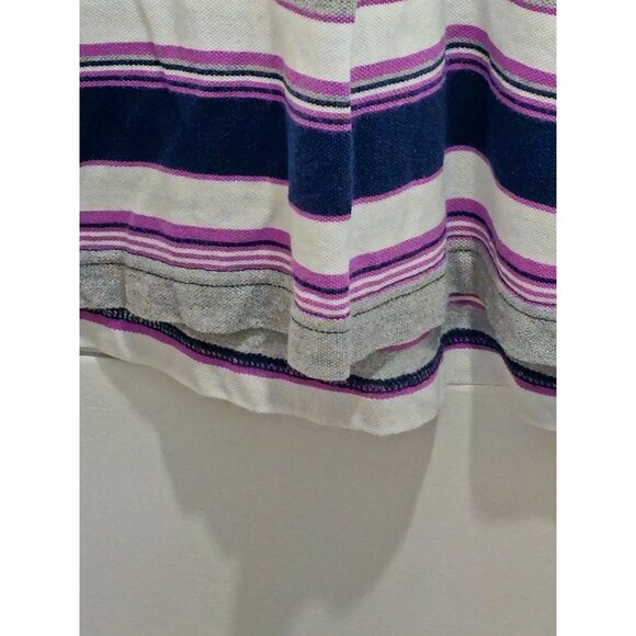 Levis Mens Striped Polo Shirt With Navy Collar Size L - Picture 7 of 15